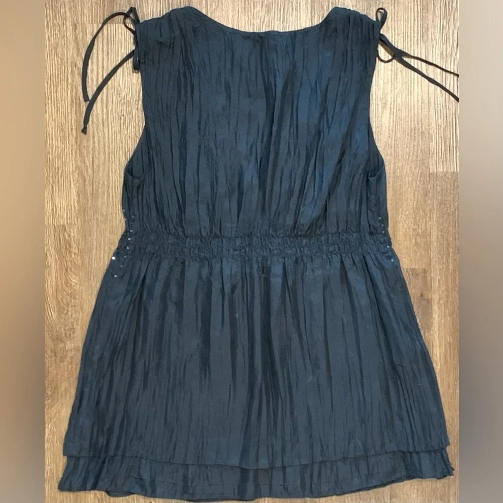 Excellent Condition, Express, Vintage 90s/Y2K, 100% Silk Sequin Waist Top, Sz XS - Picture 5 of 9